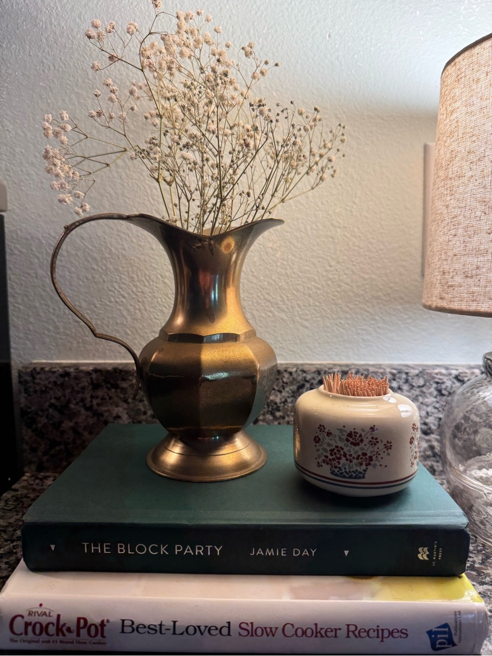 Solid Brass Faceted Pitcher Vase